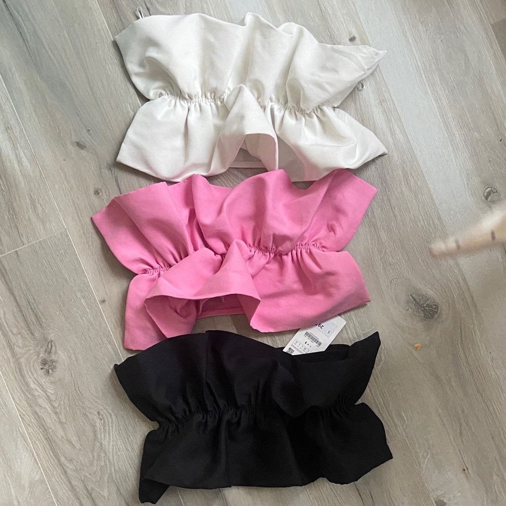Zara Ruffled Tube Tops